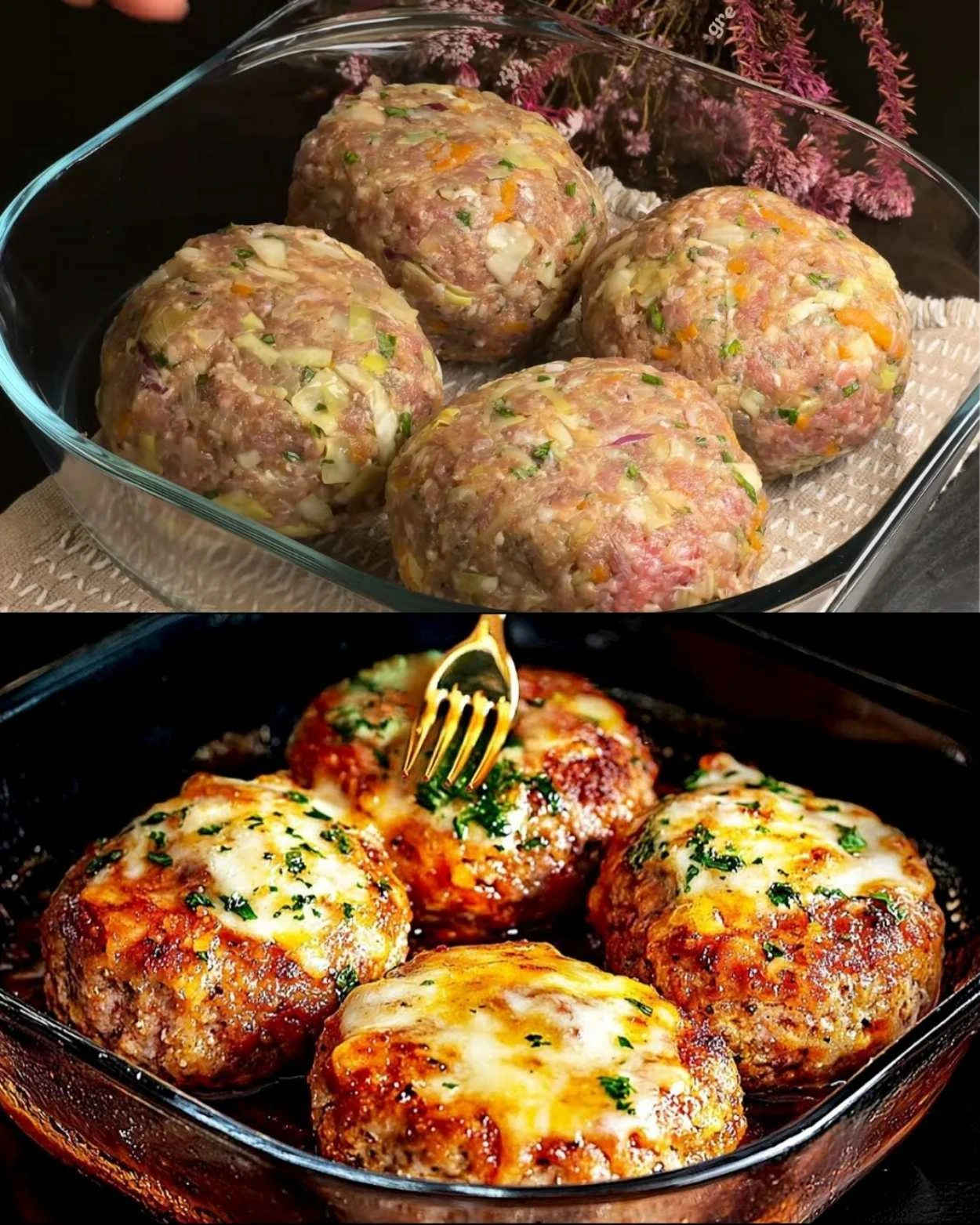 Plněné masové koule se sýrem