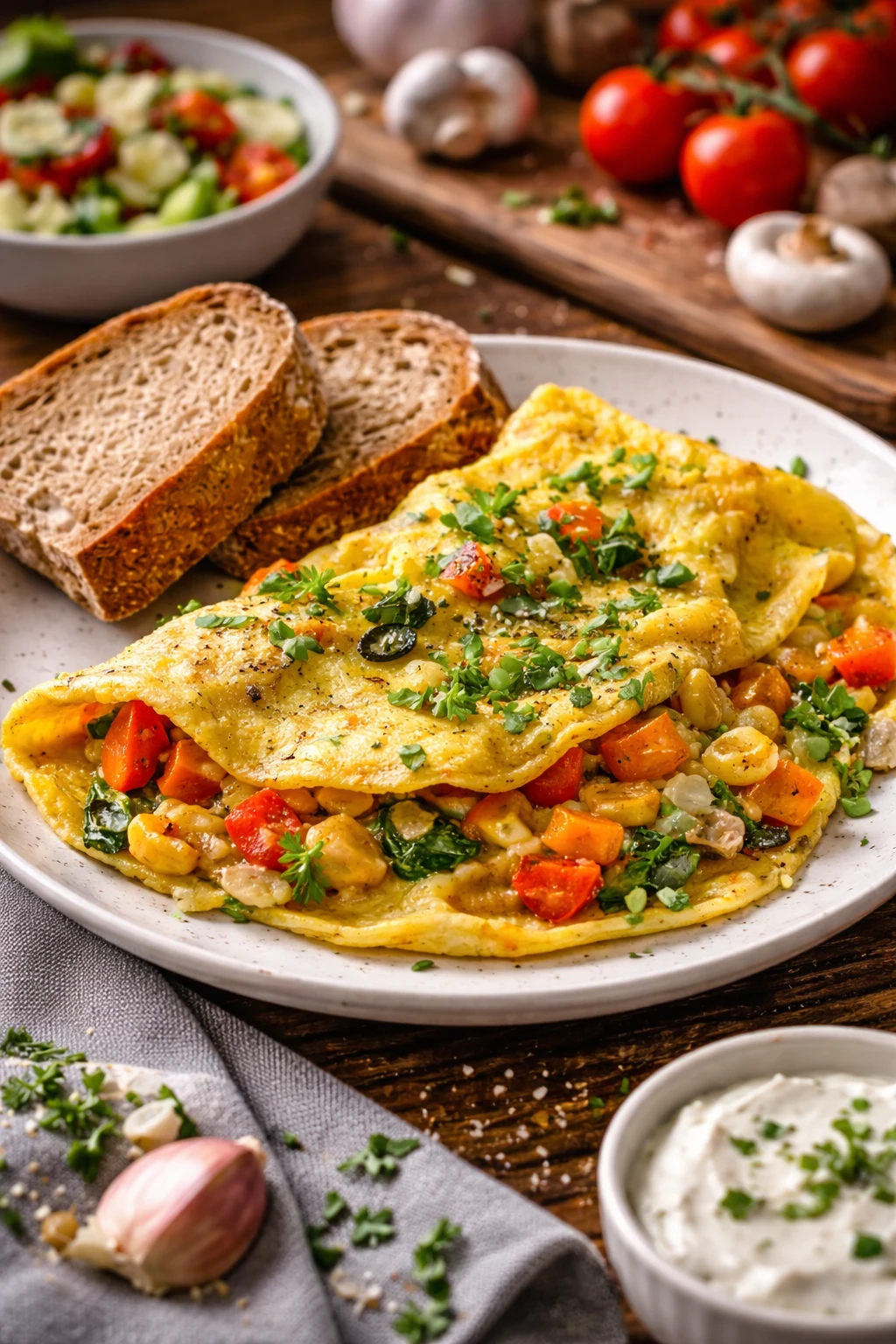 Omeleta se zeleninou