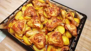 Zapečené kuřecí stehna