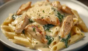 Krémové těstoviny s kuřecím masem