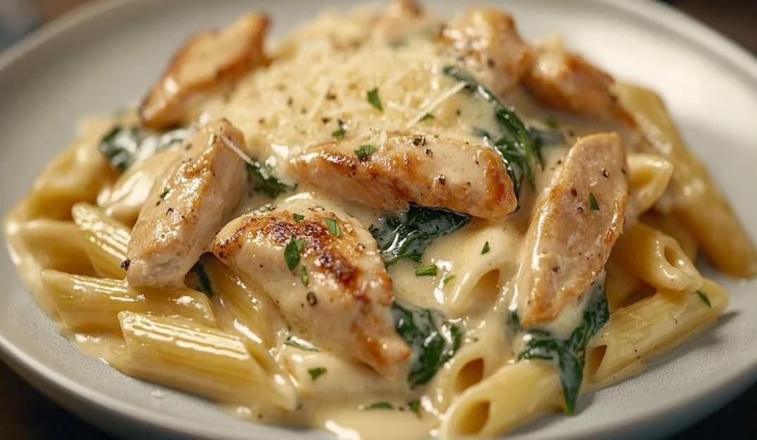 Krémové těstoviny s kuřecím masem