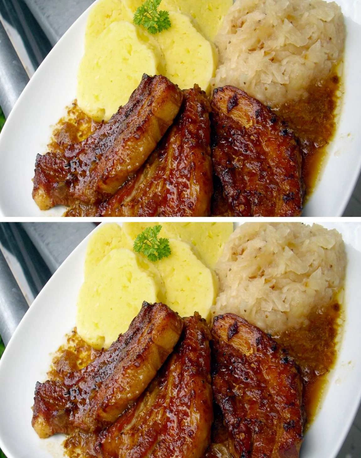 Pečený bůček na česneku