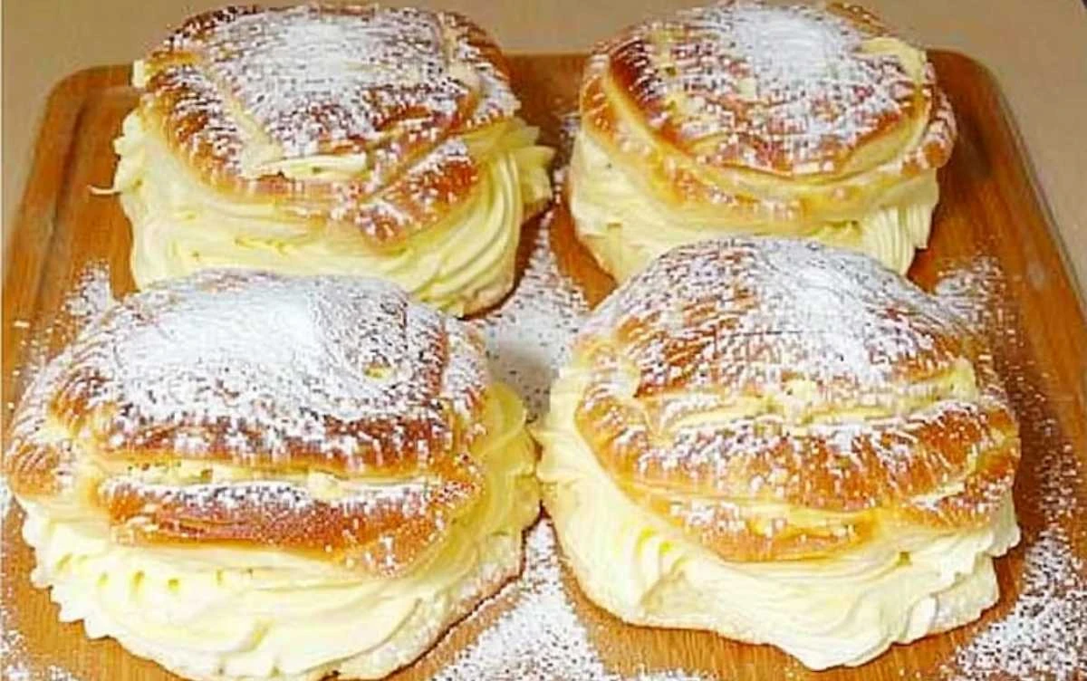 Věnečky s vanilkovým krémem