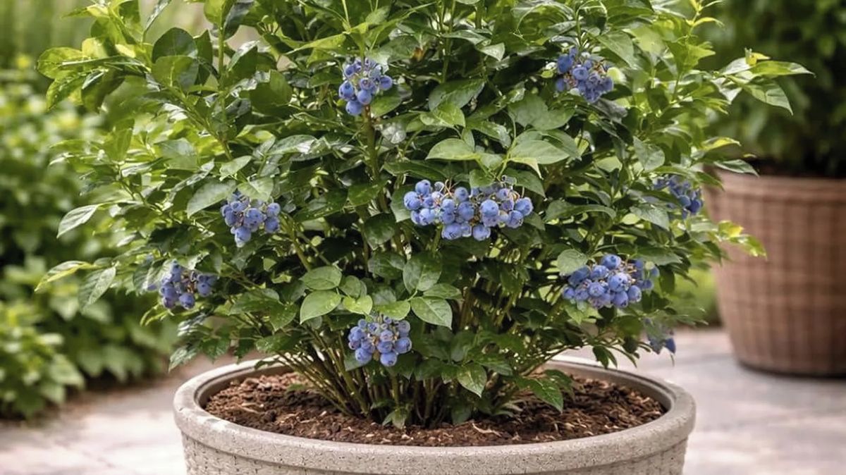 Převislá rajčata v závěsném květináči na balkoně