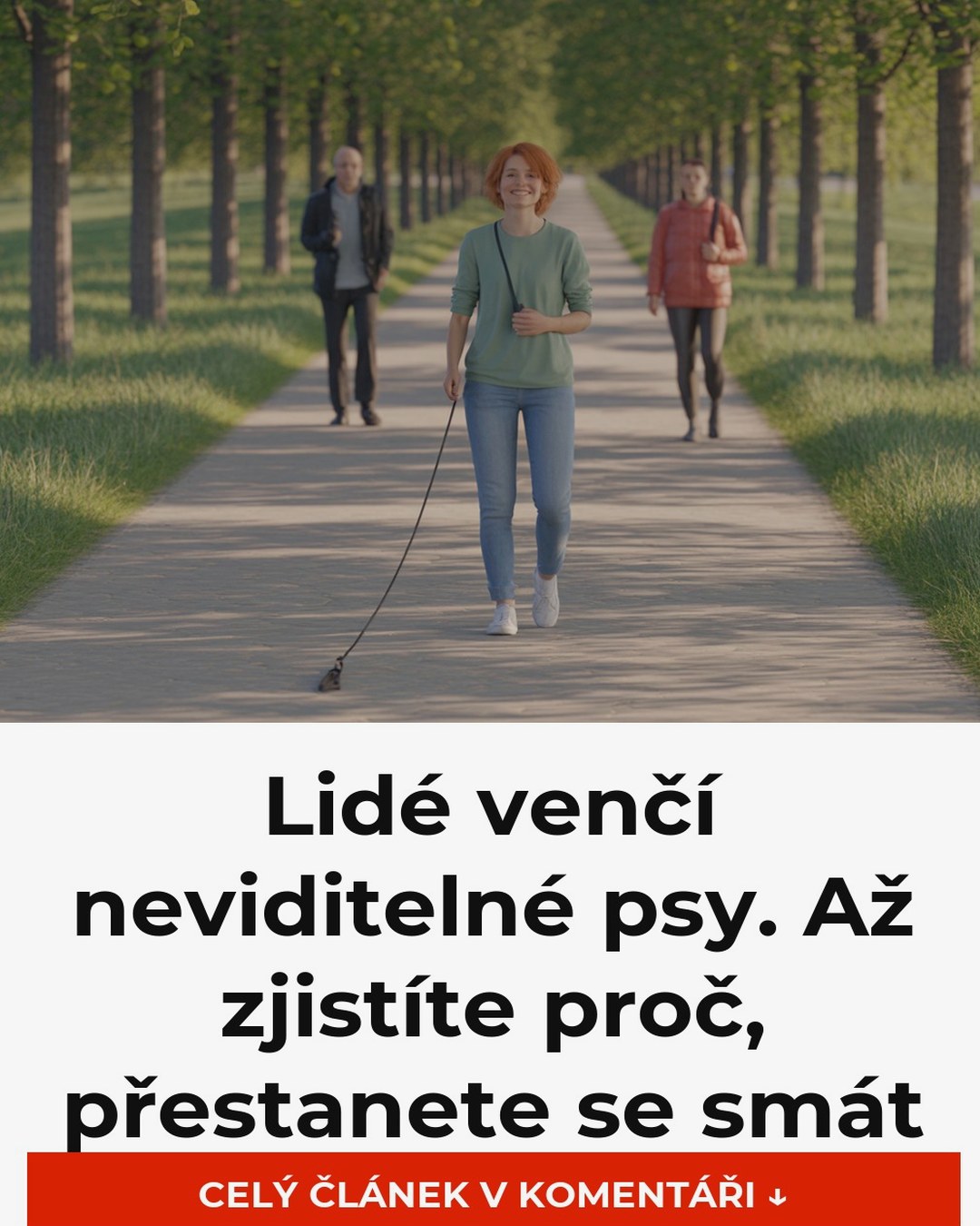 Lidé venčí neviditelné psy. Až zjistíte proč, přestanete se smát