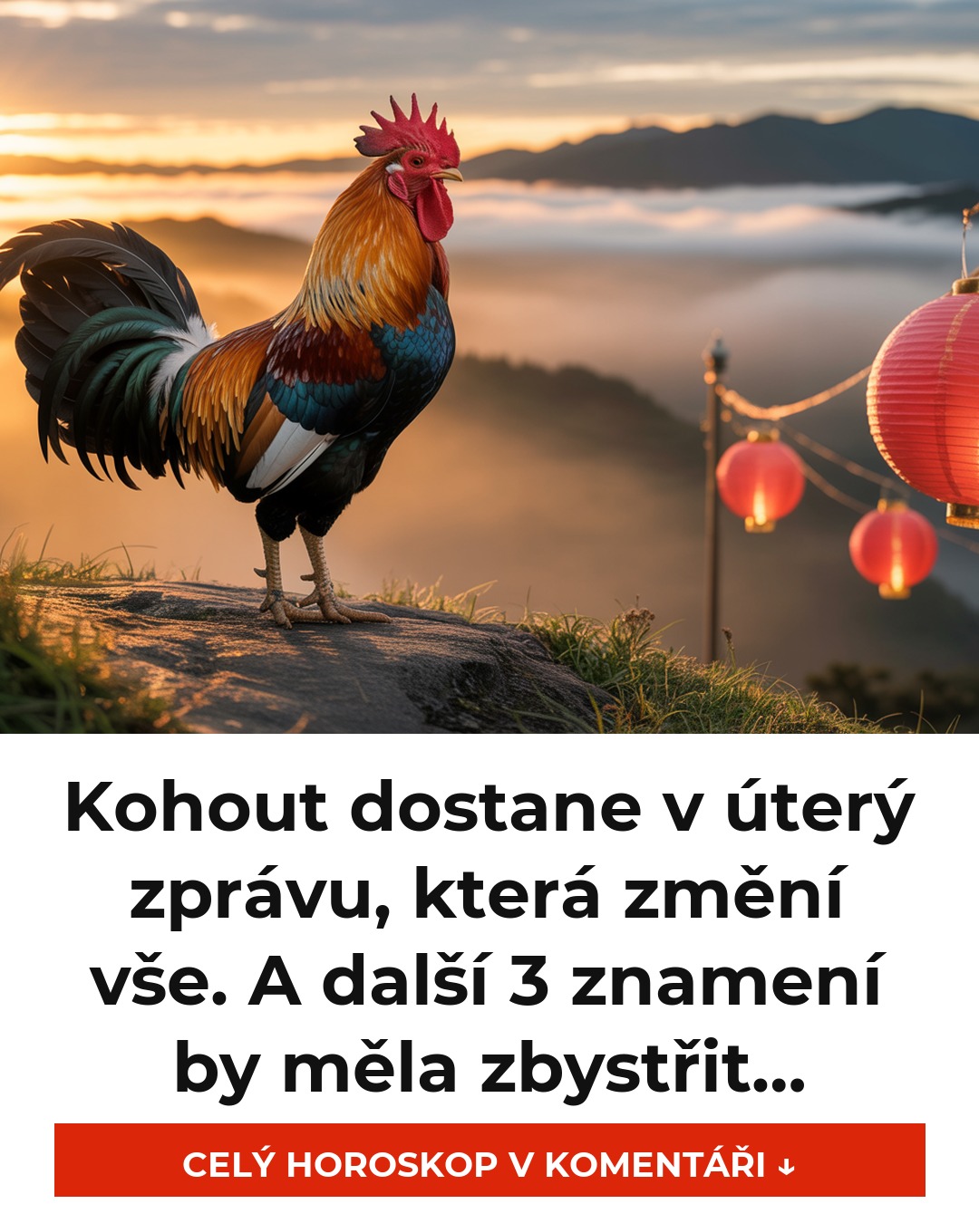 Kohout dostane v úterý zprávu, která změní vše. A další 3 znamení by měla zbystřit…