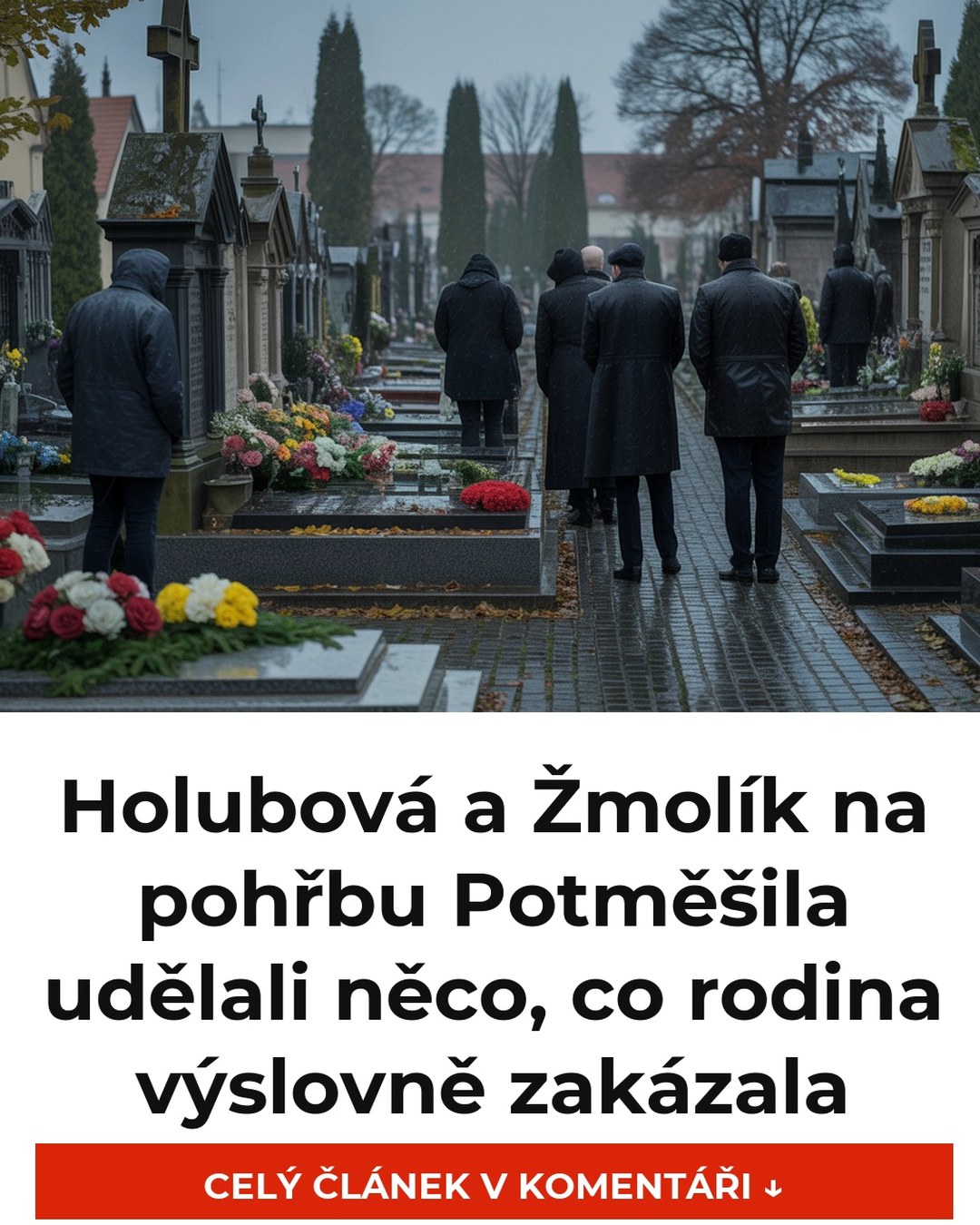 Holubová a Žmolík na pohřbu Potměšila udělali něco, co rodina výslovně zakázala