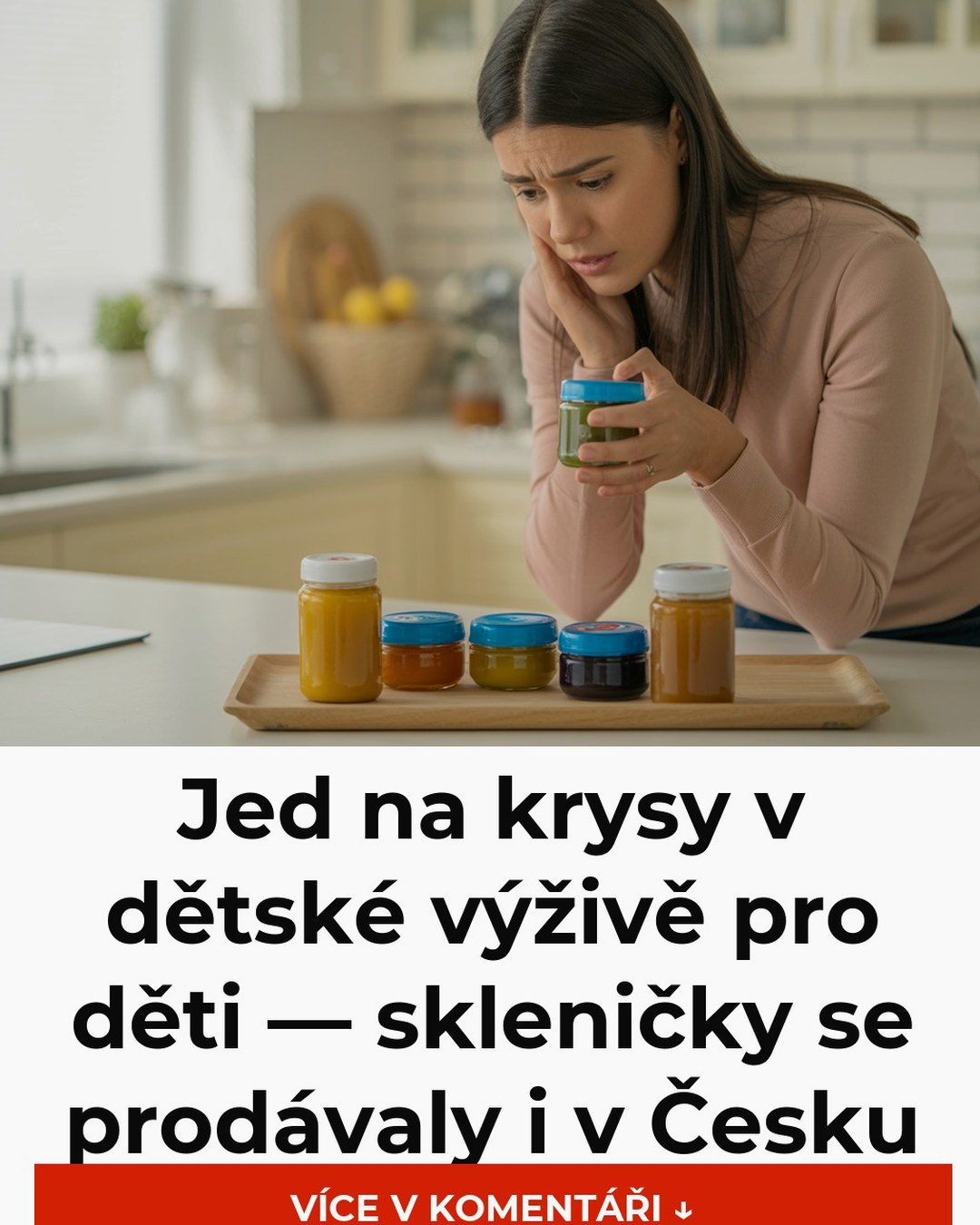 Jed na krysy v dětské výživě pro děti — skleničky se prodávaly i v Česku