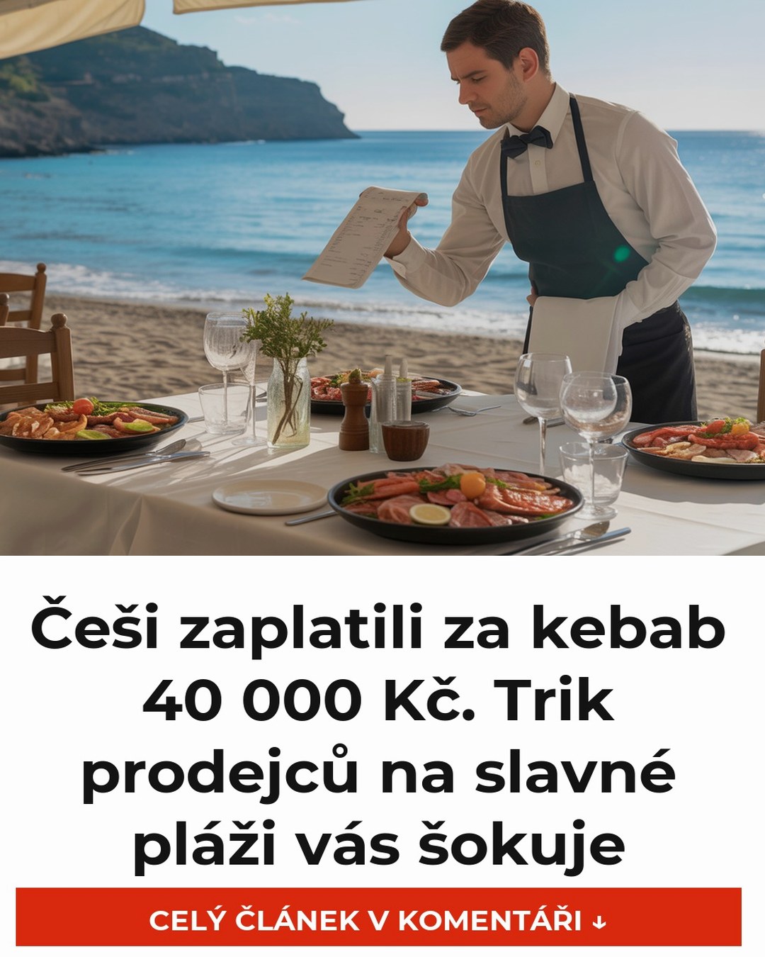 Češi zaplatili za kebab 40 000 Kč. Trik prodejců na slavné pláži vás šokuje
