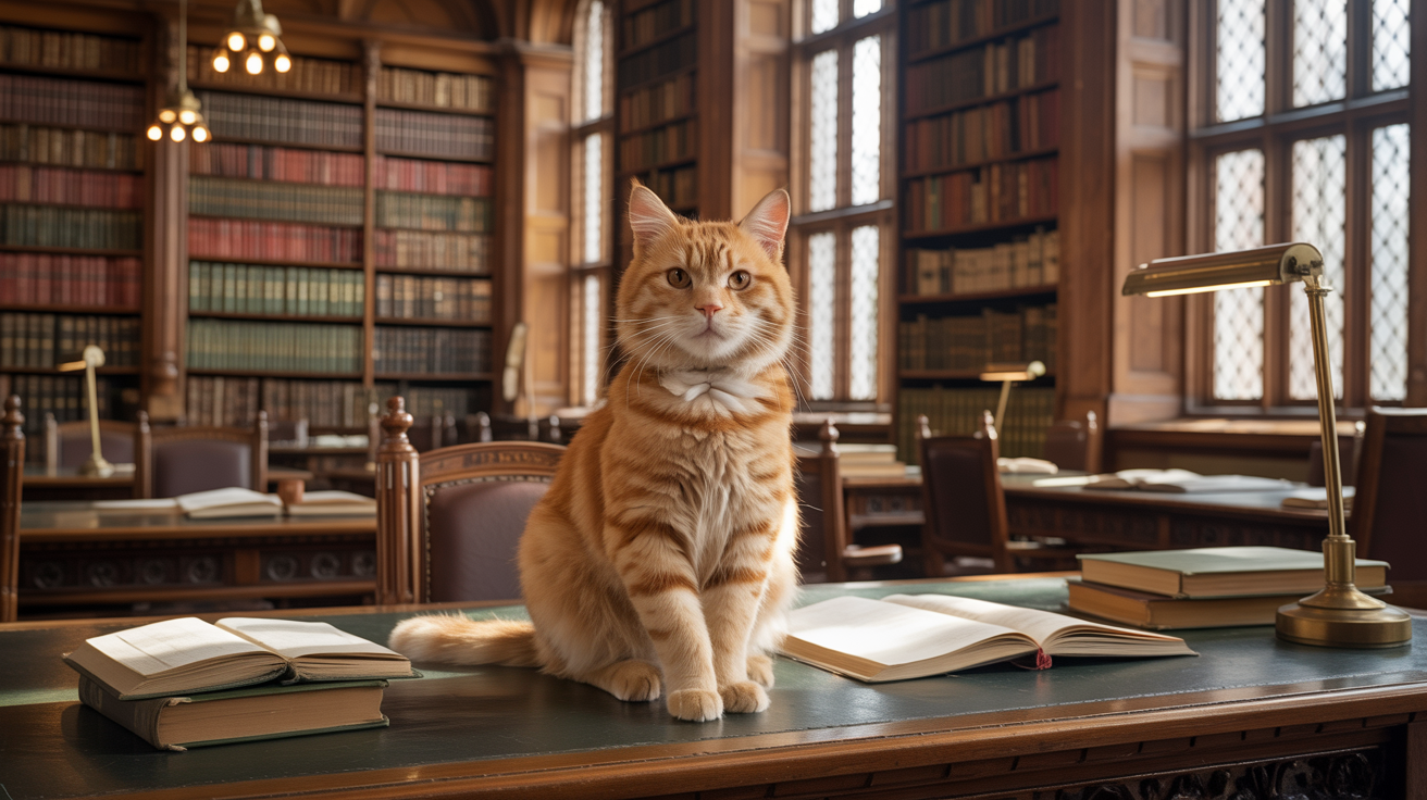 Kocour jezdí autobusem do práce na Oxfordu. Co tam dělá?