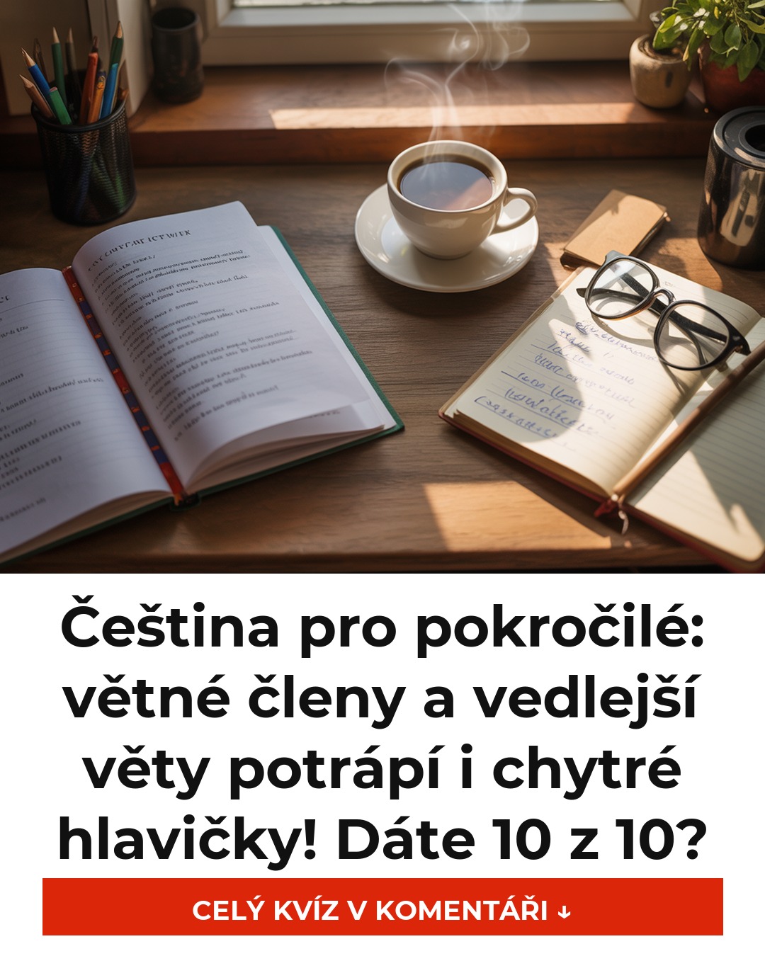 Čeština pro pokročilé: větné členy a vedlejší věty potrápí i chytré hlavičky! Dáte 10 z 10?