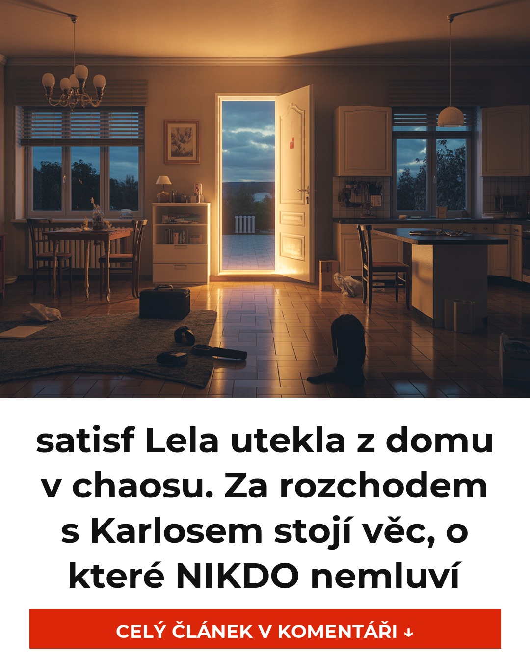 satisf Lela utekla z domu v chaosu. Za rozchodem s Karlosem stojí věc, o které NIKDO nemluví