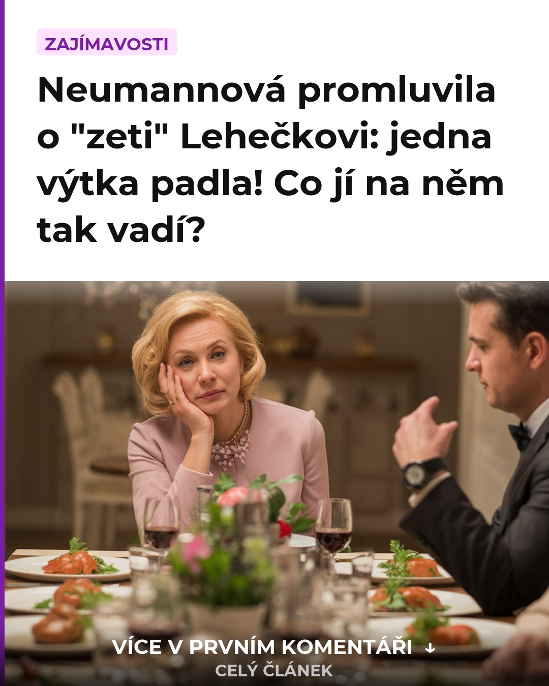 Neumannová promluvila o 