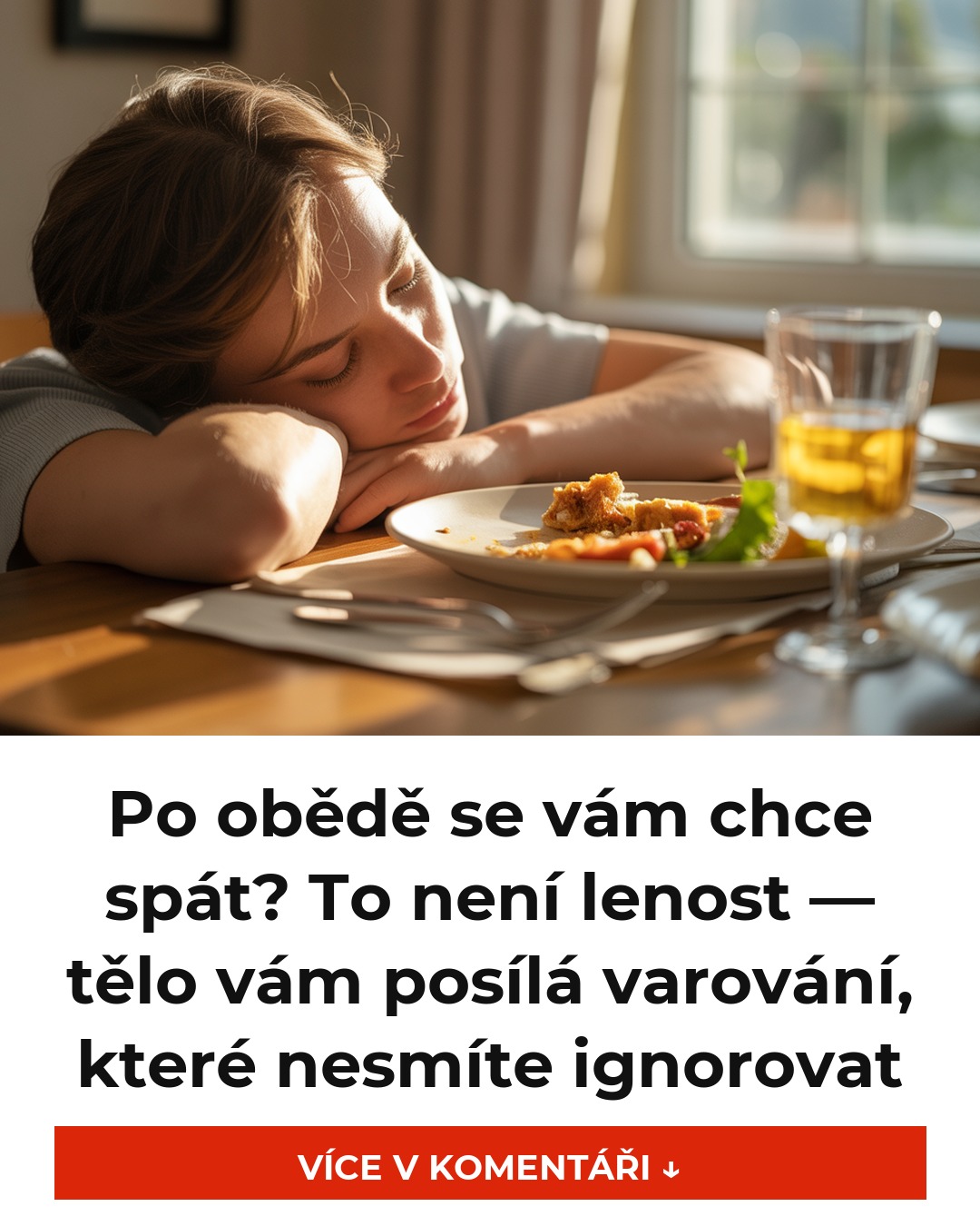 Po obědě se vám chce spát? To není lenost — tělo vám posílá varování, které nesmíte ignorovat