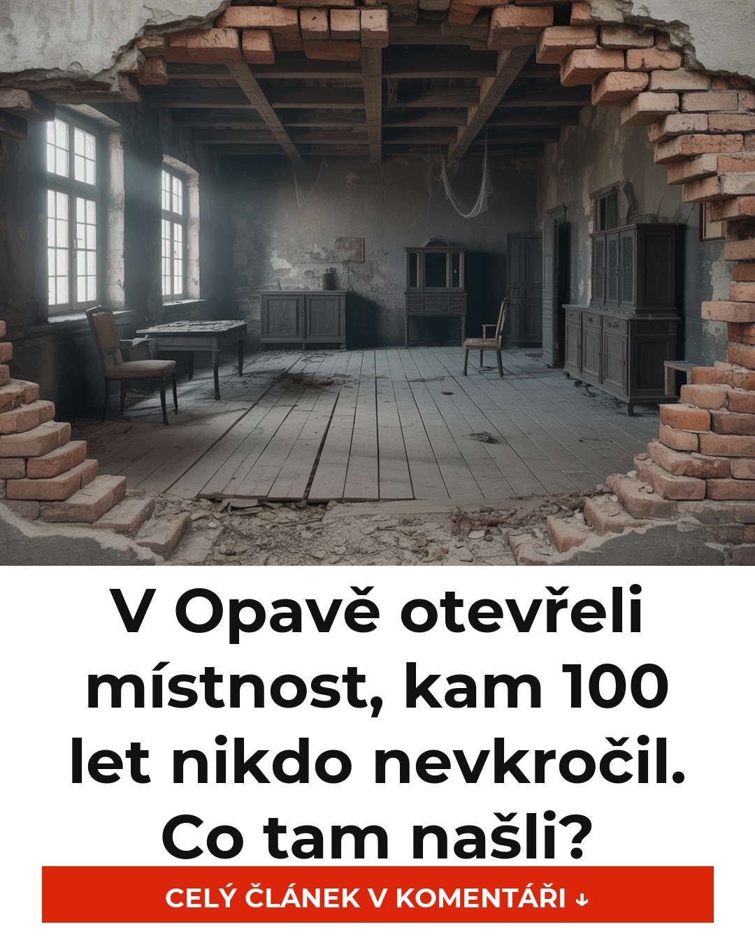 V Opavě otevřeli místnost, kam 100 let nikdo nevkročil. Co tam našli?