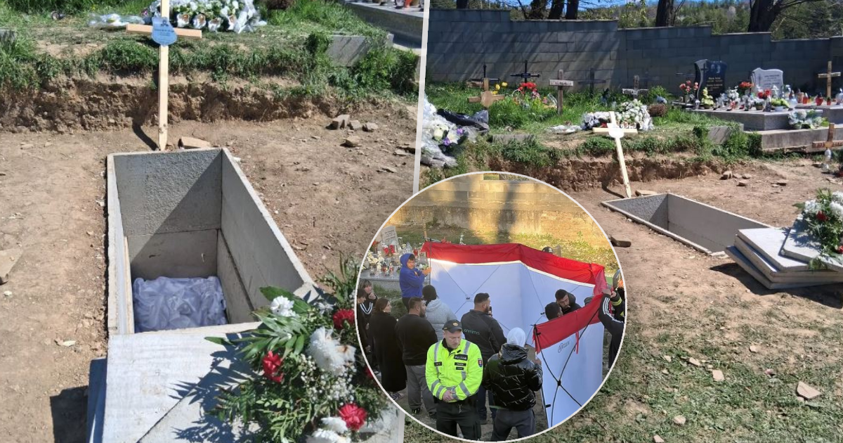 Hrob v obci Bijacovce, odkud se ozývaly záhadné zvuky