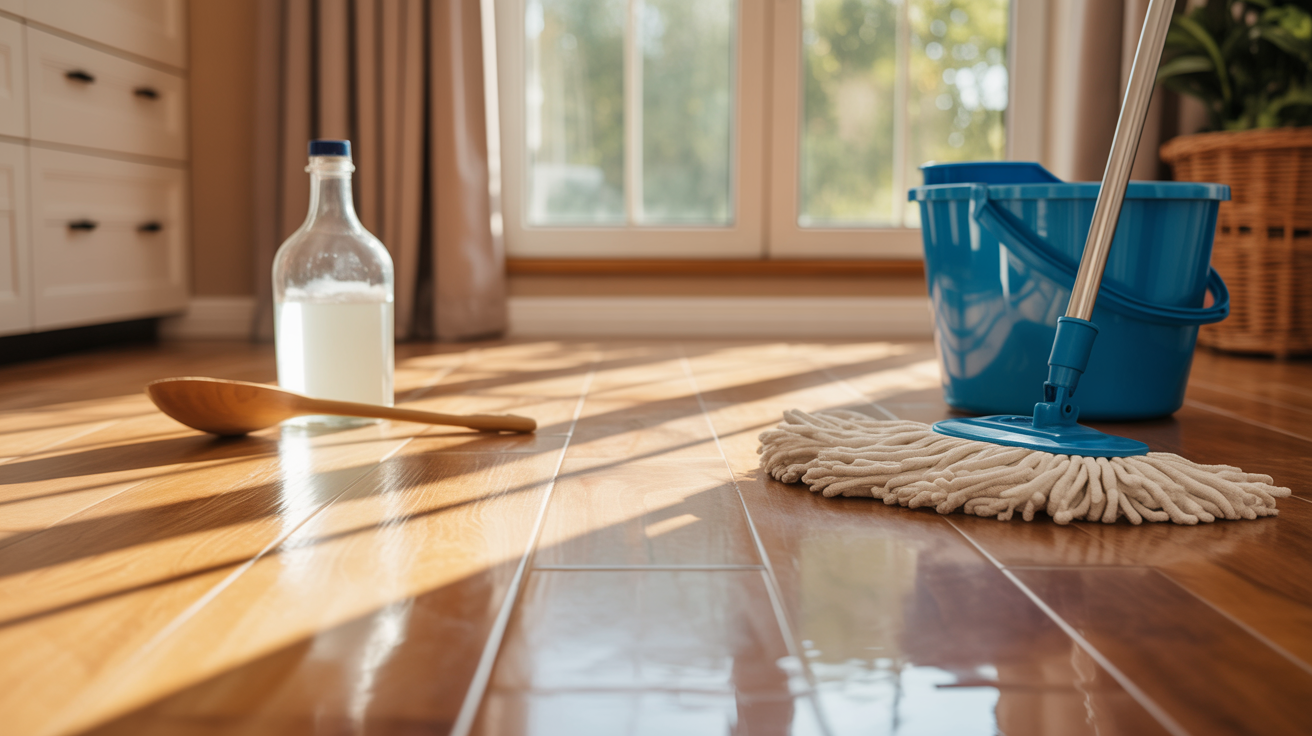 Přidala ocet do vody na podlahu. Po 10 minutách už neuklízí jinak