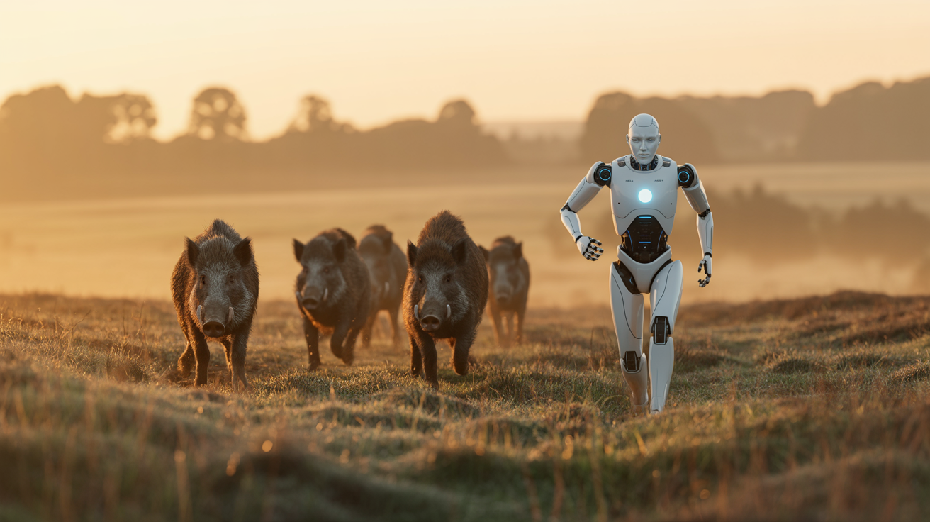 Robot naháněl divočáky ve Varšavě. Co udělal pak?