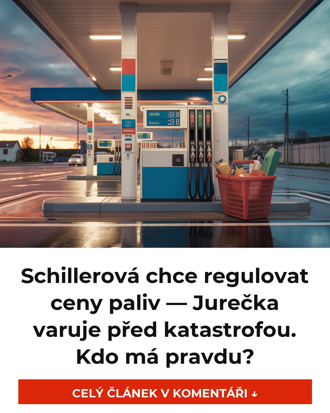 Schillerová chce regulovat ceny paliv — Jurečka varuje před katastrofou. Kdo má pravdu?