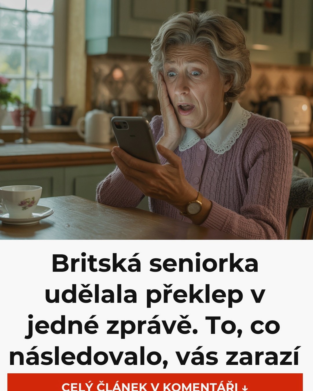 Britská seniorka udělala překlep v jedné zprávě. To, co následovalo, vás zarazí