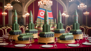 Severokorejské dorty ve tvaru raket a tanků: bizarní cukrářství