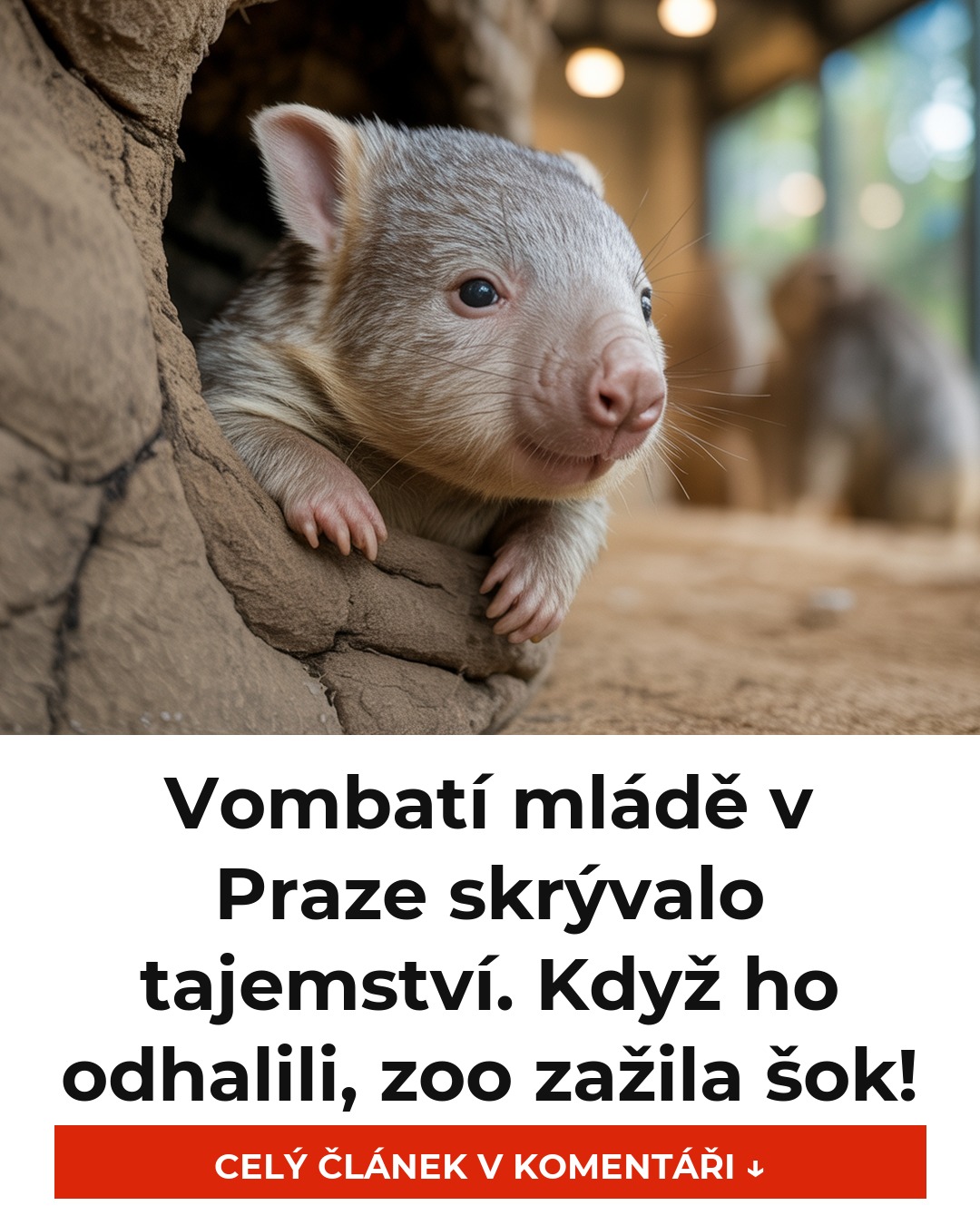 Vombatí mládě v Praze skrývalo tajemství. Když ho odhalili, zoo zažila šok!