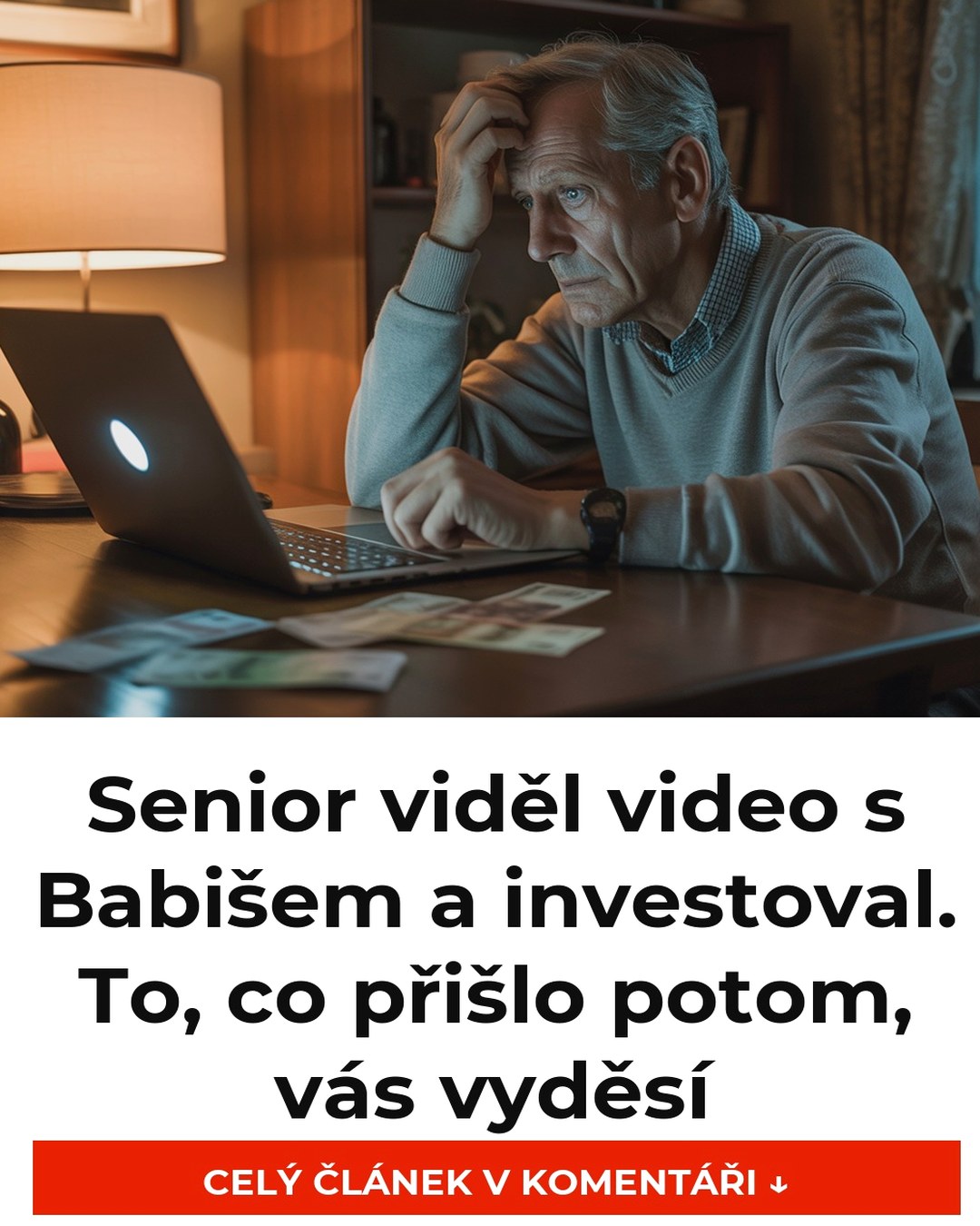 Senior viděl video s Babišem a investoval. To, co přišlo potom, vás vyděsí