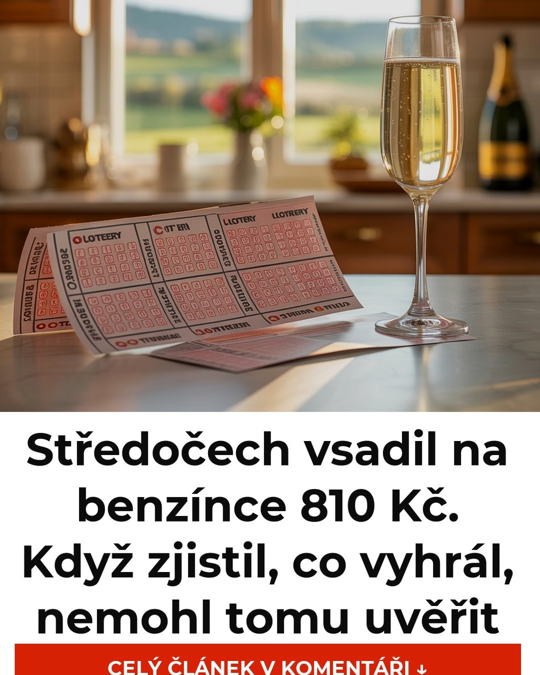 Středočech vsadil na benzínce 810 Kč. Když zjistil, co vyhrál, nemohl tomu uvěřit