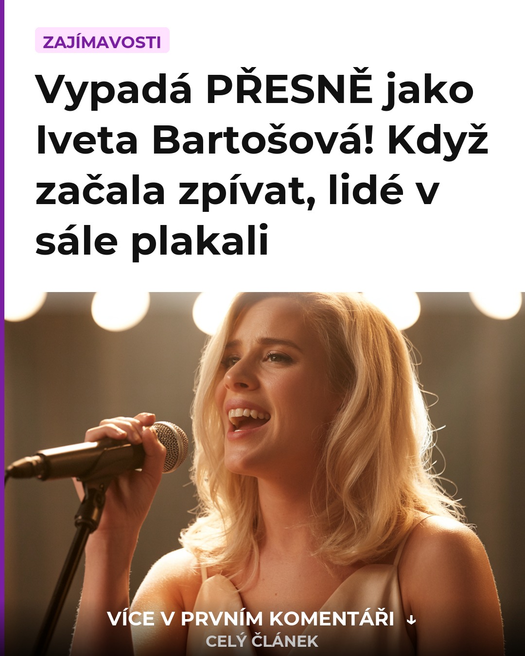 Vypadá PŘESNĚ jako Iveta Bartošová! Když začala zpívat, lidé v sále plakali