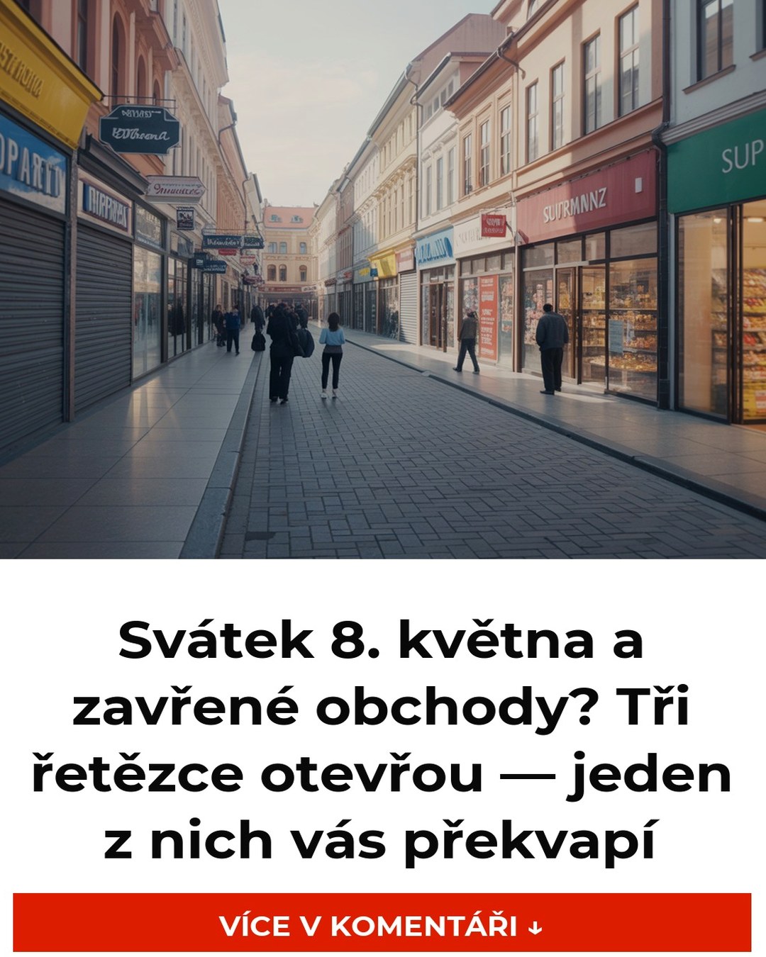 Svátek 8. května a zavřené obchody? Tři řetězce otevřou — jeden z nich vás překvapí