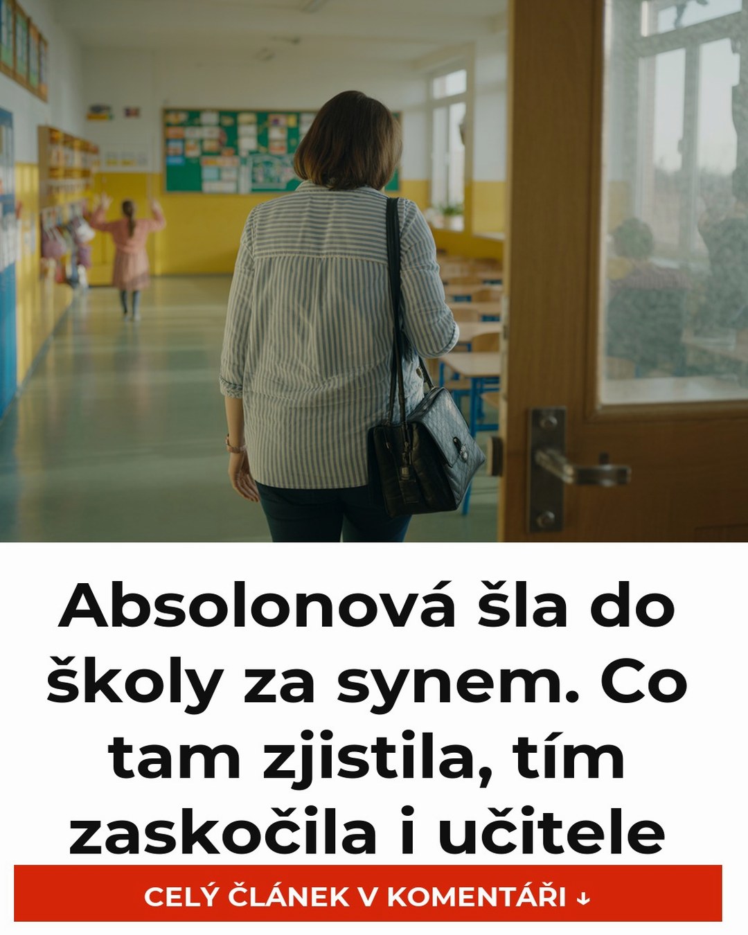 Absolonová šla do školy za synem. Co tam zjistila, tím zaskočila i učitele