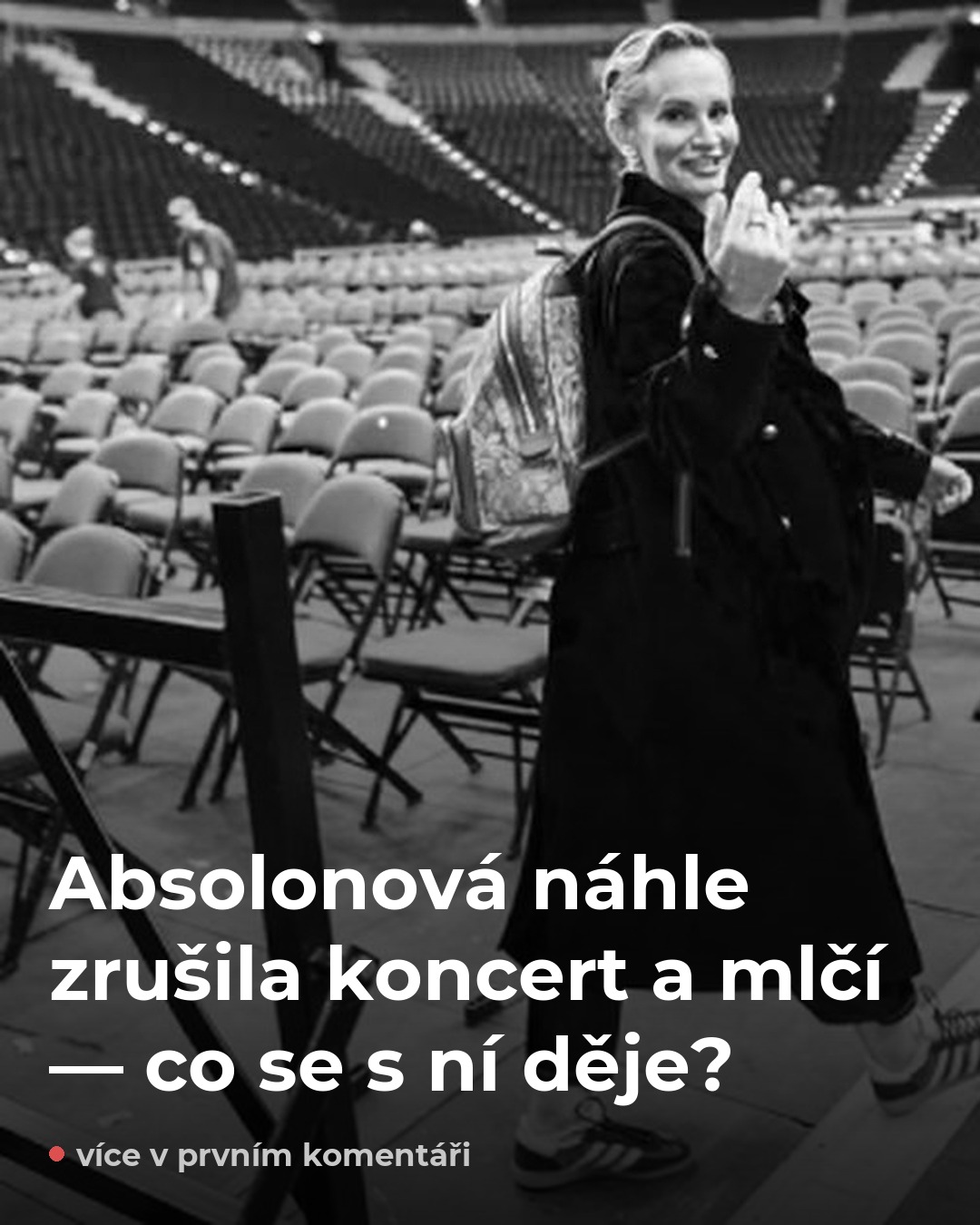 Absolonová zrušila koncert bez vysvětlení — fanoušci marně čekají na odpověď