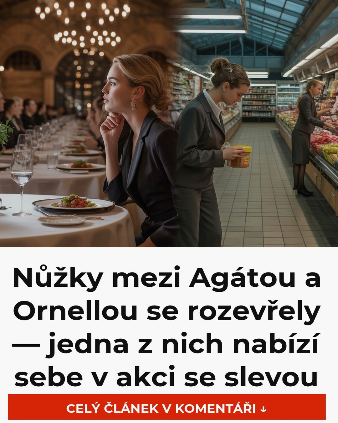 Nůžky mezi Agátou a Ornellou se rozevřely — jedna z nich nabízí sebe v akci se slevou