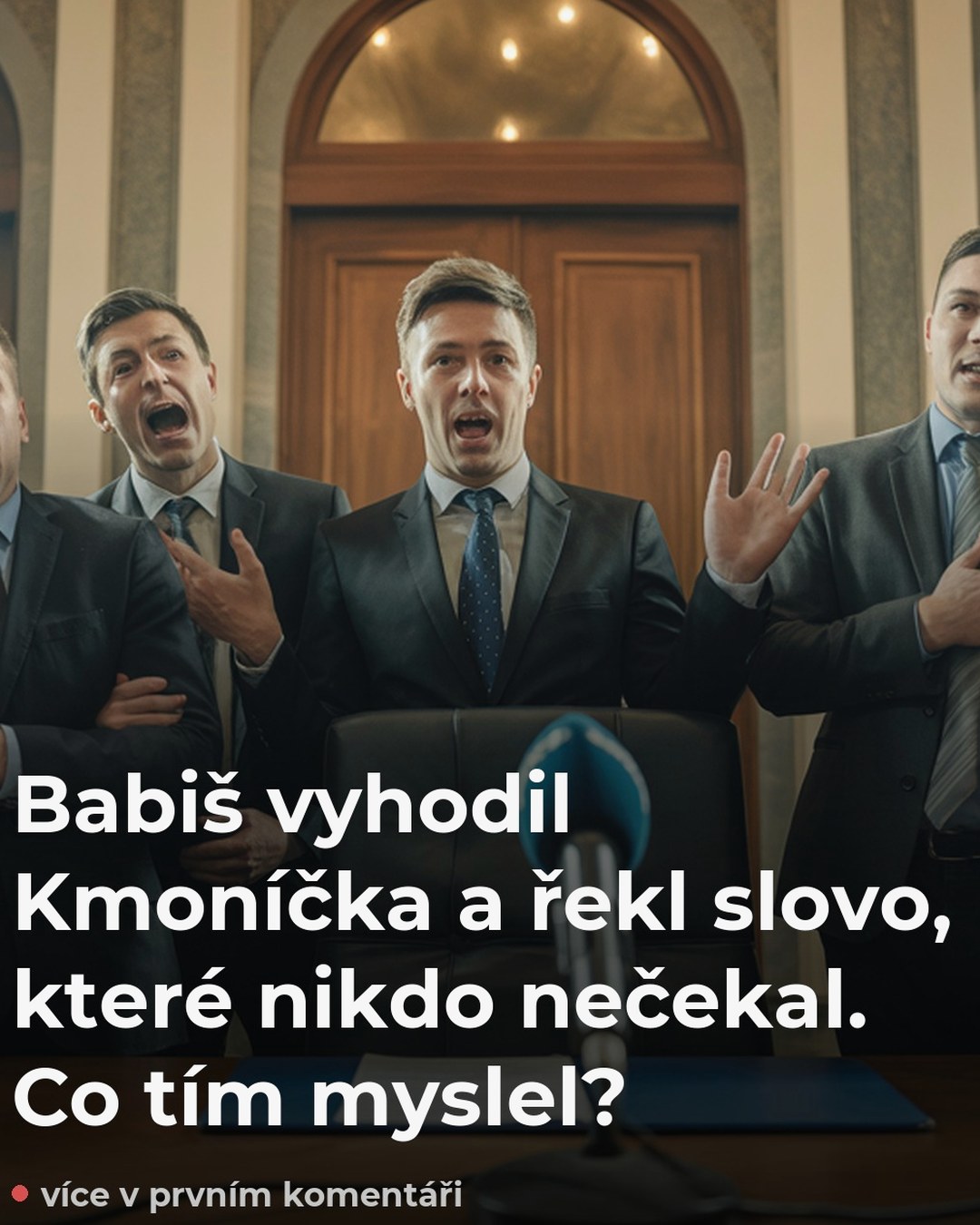 Babiš vyhodil Kmoníčka a řekl slovo, které nikdo nečekal. Co tím myslel?