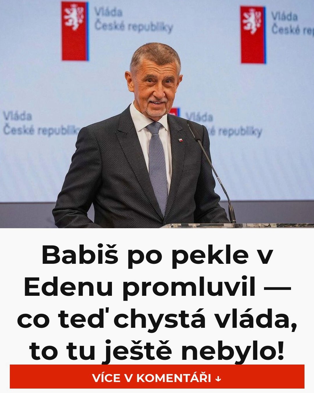 Babiš po pekle v Edenu promluvil — co teď chystá vláda, to tu ještě nebylo!