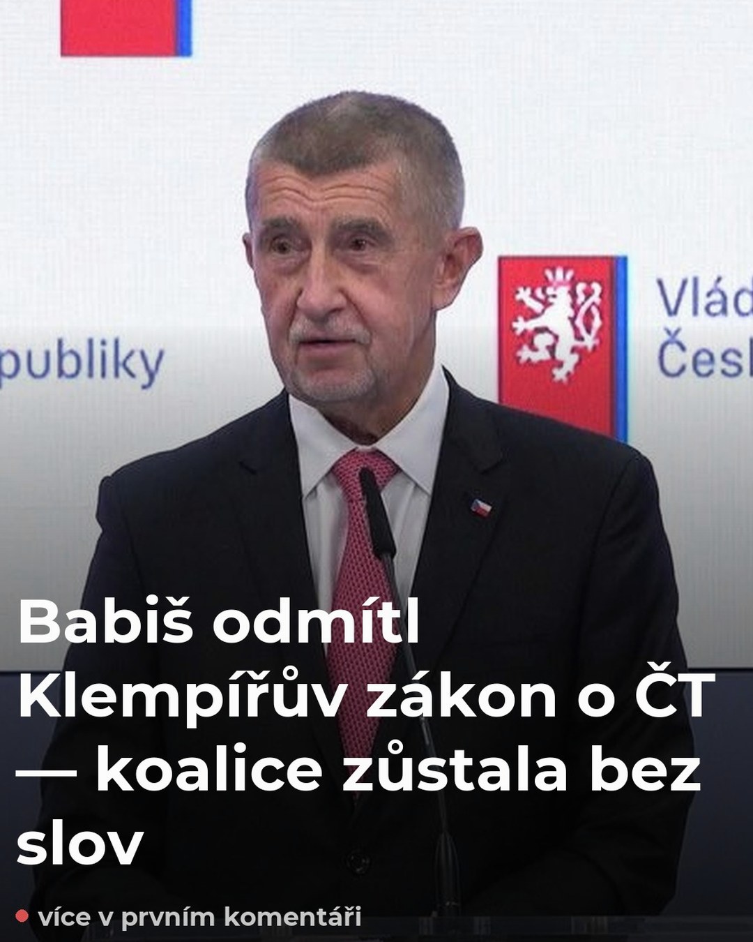 Babiš odmítl Klempířův zákon o ČT — koalice zůstala bez slov