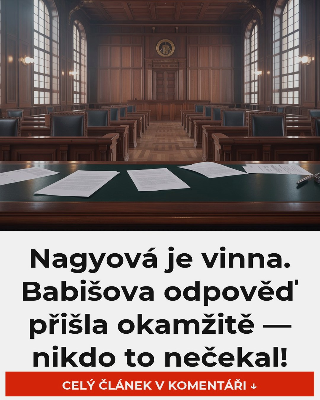 Nagyová je vinna. Babišova odpověď přišla okamžitě — nikdo to nečekal!