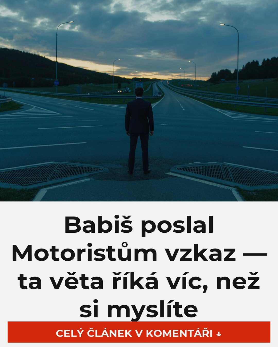 Babiš poslal Motoristům vzkaz — ta věta říká víc, než si myslíte
