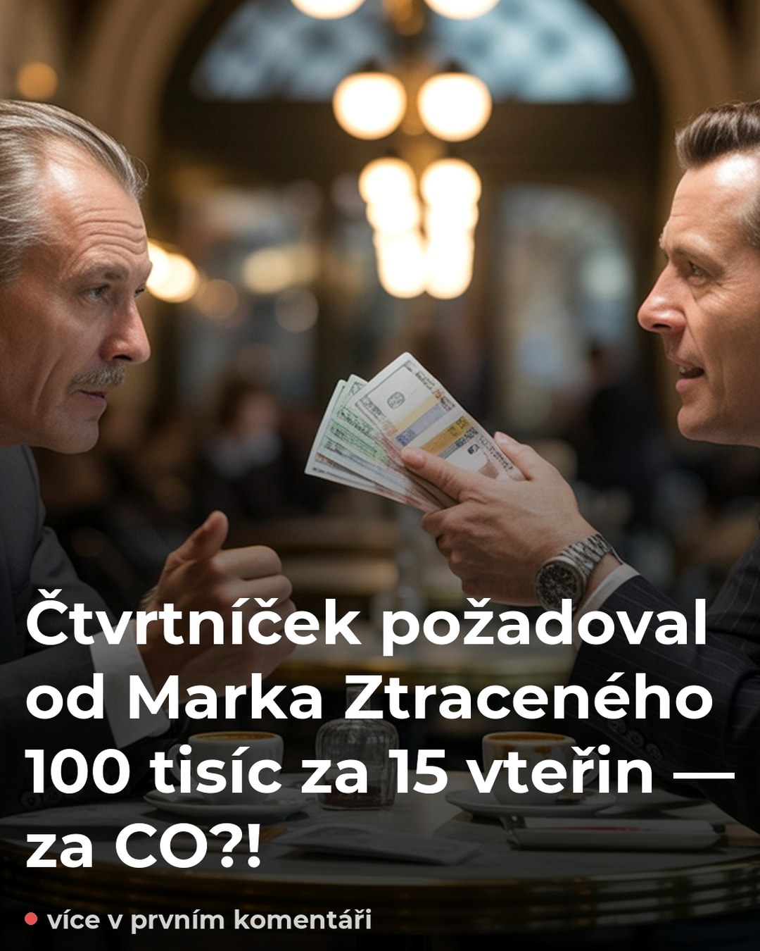 Čtvrtníček požadoval od Marka Ztraceného 100 tisíc za 15 vteřin — za CO?!