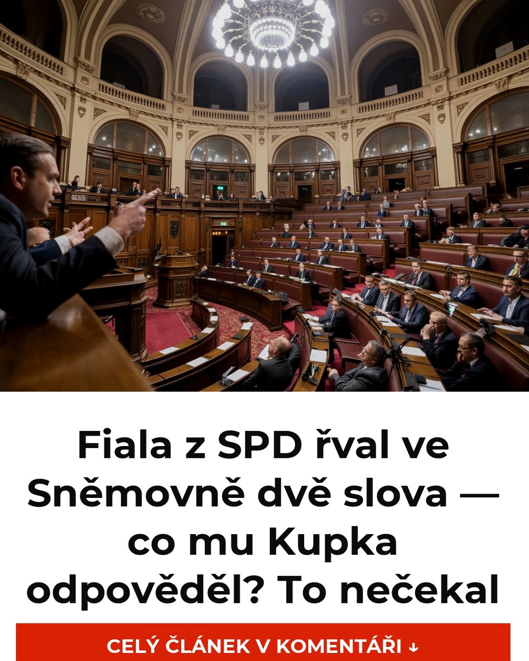 Fiala z SPD řval ve Sněmovně dvě slova — co mu Kupka odpověděl? To nečekal