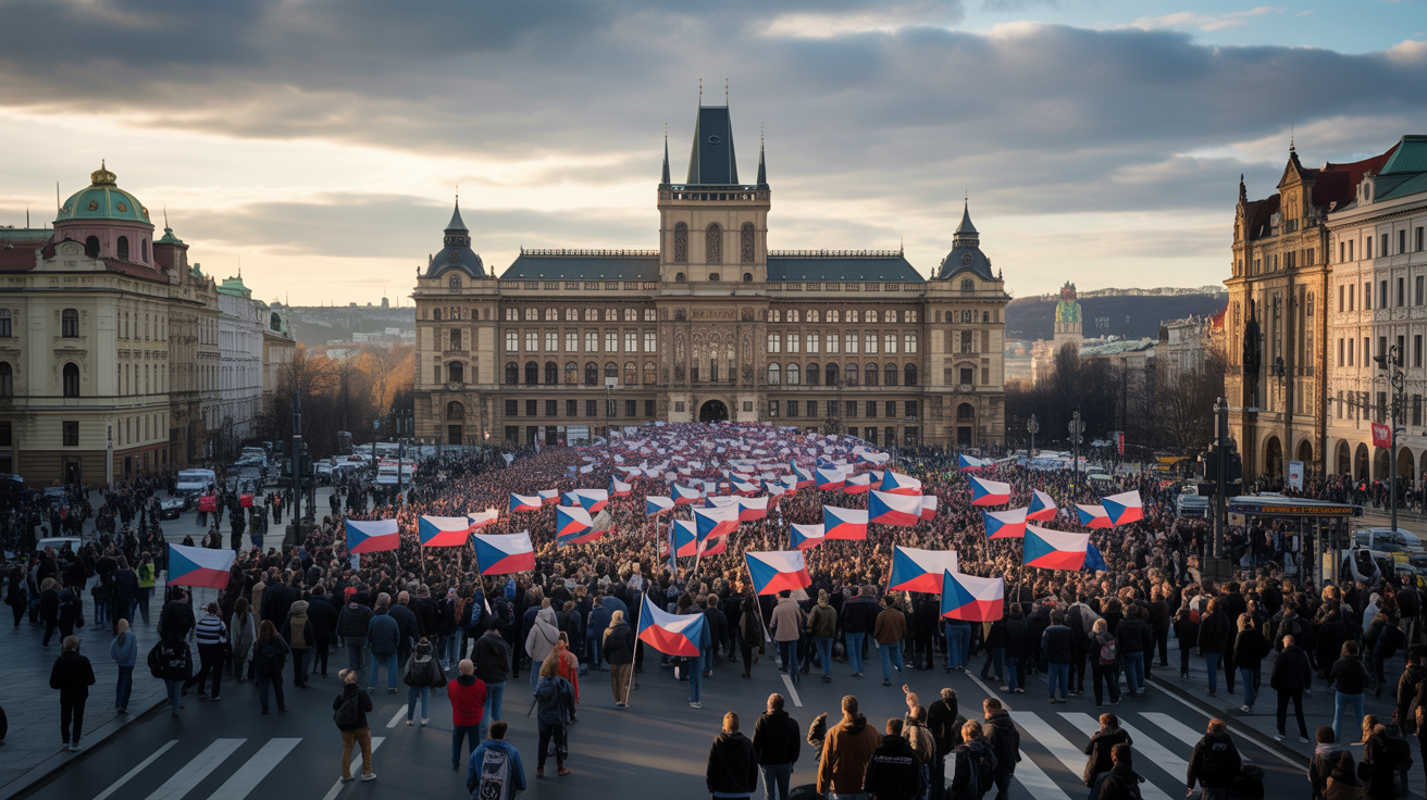 Jeden transparent na demonstraci za ČT řekl víc než celá debata v Parlamentu