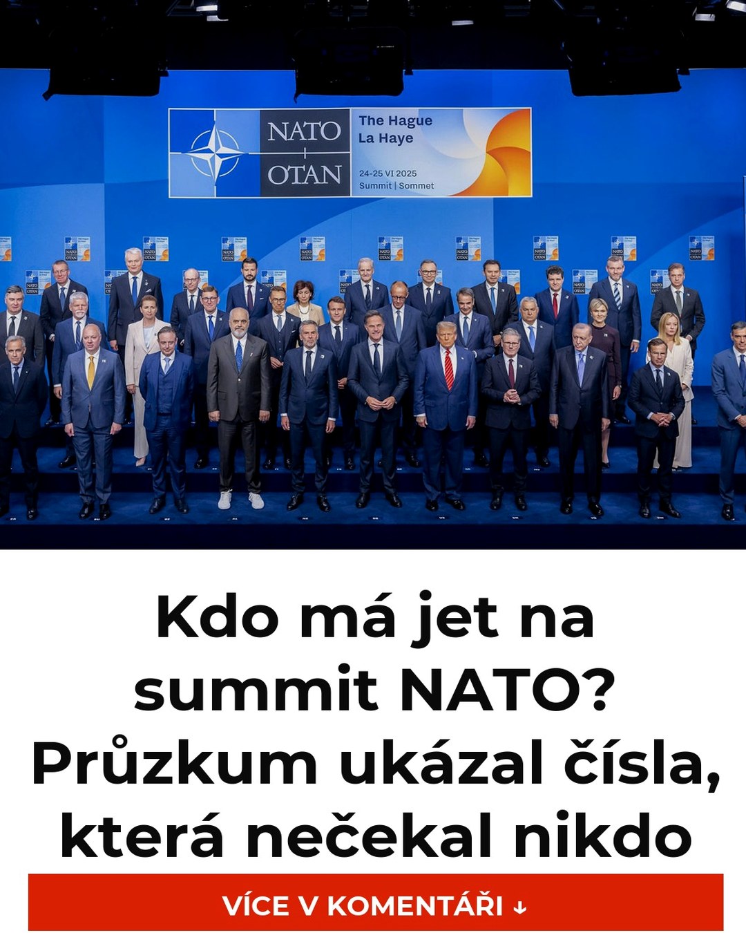Kdo má jet na summit NATO? Průzkum ukázal čísla, která nečekal nikdo