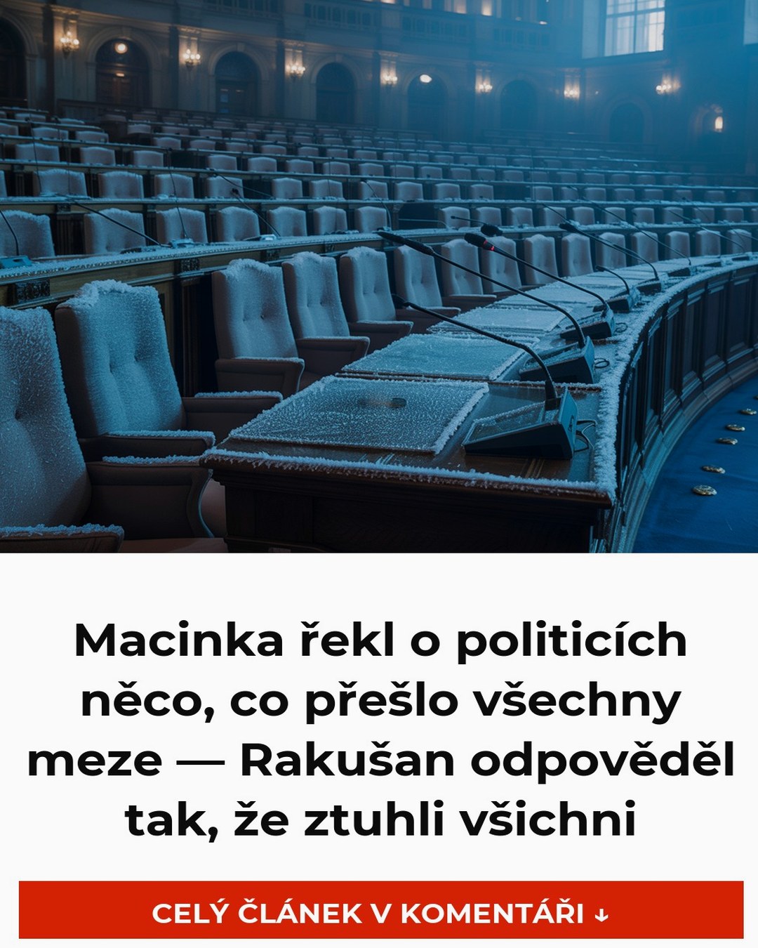 Macinka řekl o politicích něco, co přešlo všechny meze — Rakušan odpověděl tak, že ztuhli všichni