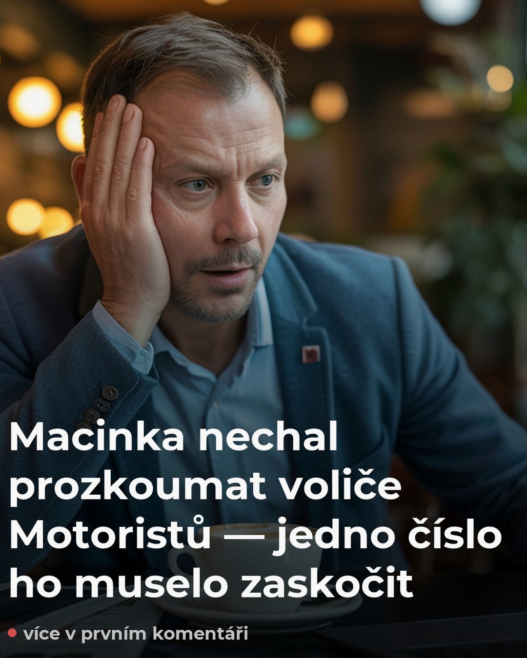 Macinka nechal prozkoumat voliče Motoristů — jedno číslo ho muselo zaskočit
