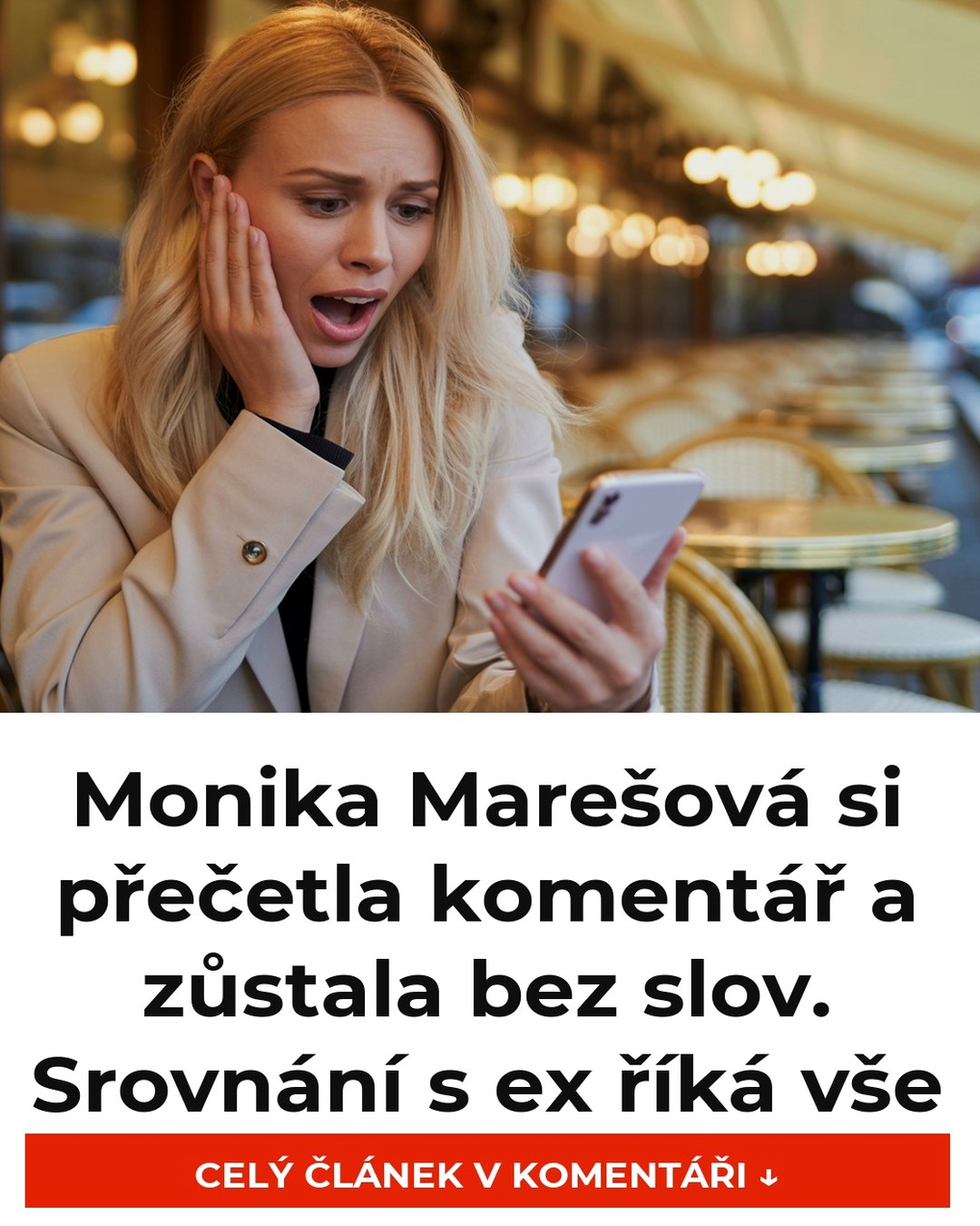 Monika Marešová si přečetla komentář a zůstala bez slov. Srovnání s ex říká vše