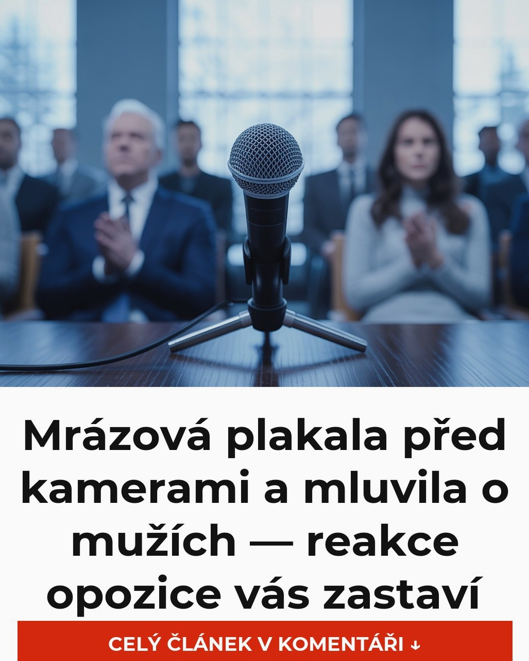 Mrázová plakala před kamerami a mluvila o mužích — reakce opozice vás zastaví