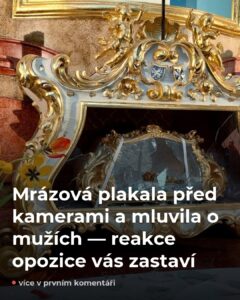 Mrázová se rozplakala na tiskovce — slova opozice vám vyrazí dech