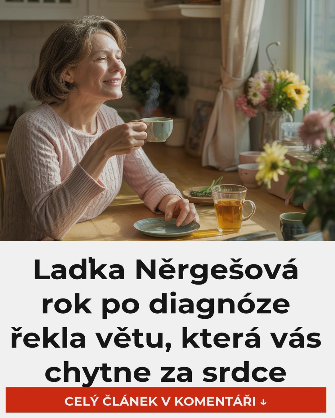 Laďka Něrgešová rok po diagnóze řekla větu, která vás chytne za srdce