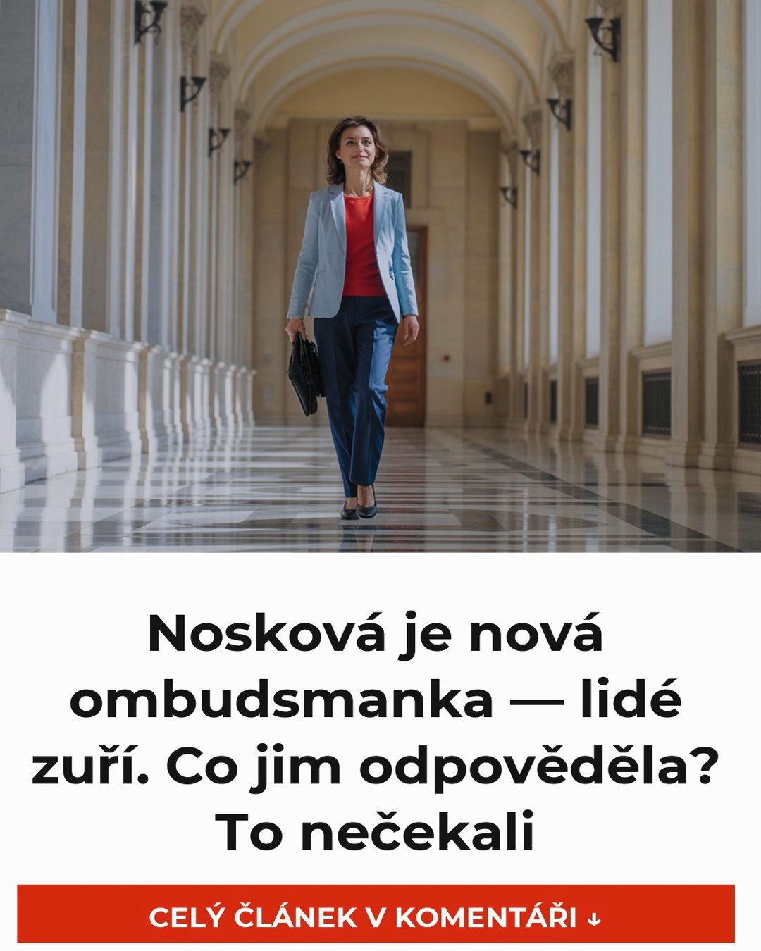 Nosková je nová ombudsmanka — lidé zuří. Co jim odpověděla? To nečekali