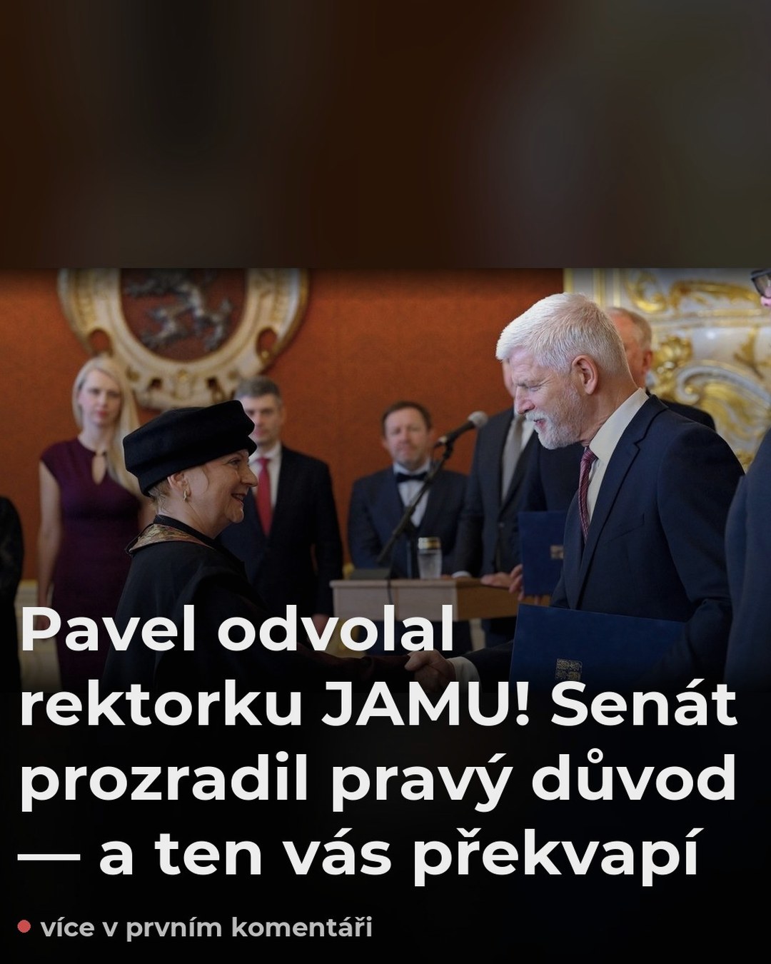 Pavel odvolal rektorku JAMU! Senát prozradil pravý důvod — a ten vás překvapí